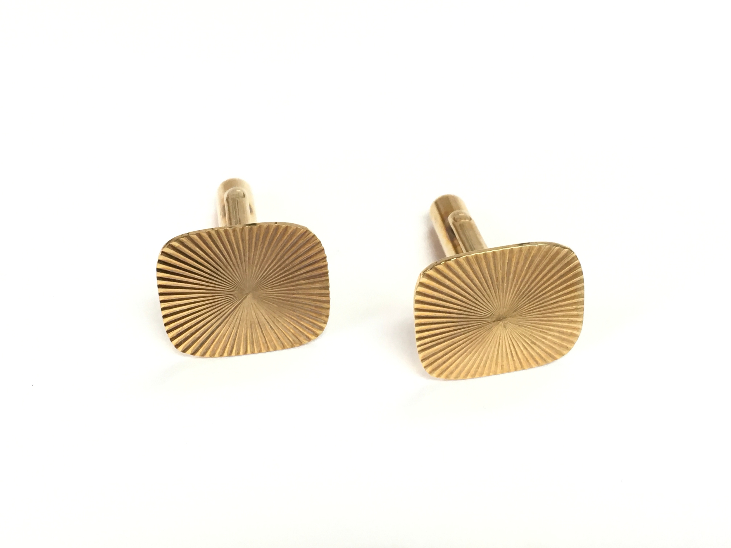 A pair of 9ct gold cufflinks. 7.2g