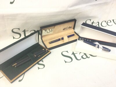 Modern boxed pens including Colibri, Waterman, Cross
