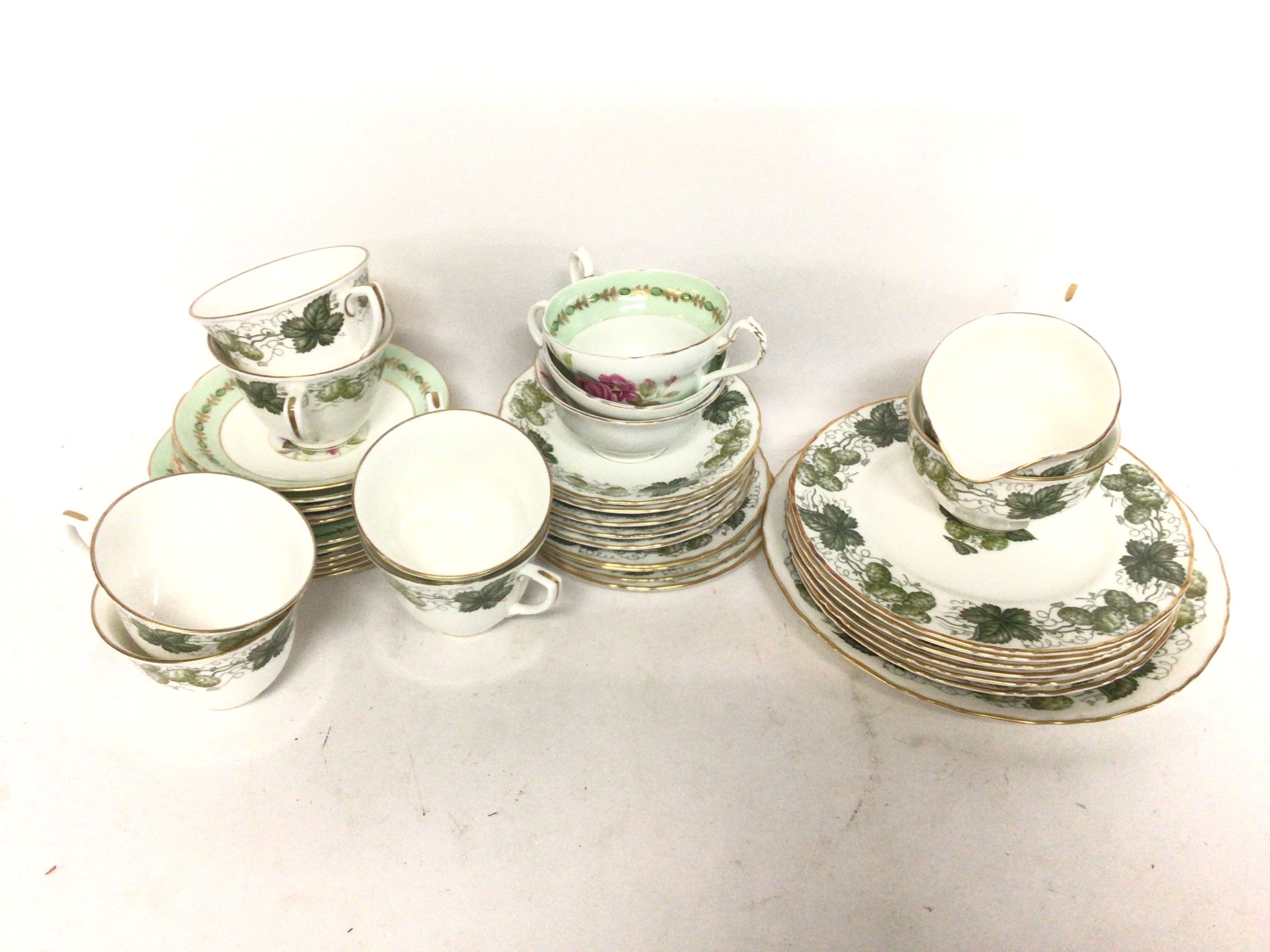 A Royal Worcester tea set & some Royal Stuart cups , postage cat D
