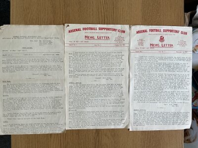 Arsenal Complete Gunflash Football Magazine Collection: Includes the very rare first 3 editions which are larger then A4 typed sheets. There are 6 folders containing Gunflash from number Volume 1 number 4 (1949) to volume 73.