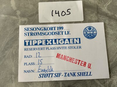 1991 Stromgodset v Manchester United Football Ticket: Friendly dated 29 7 1991 in good condition.