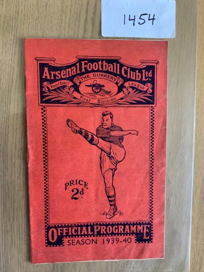 Arsenal 1939 - 1940 v Blackburn Football Programme: Truncated season dated 30 8 1939 in good condition with no team changes.