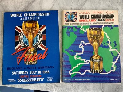 England International Home Football Programmes: Believed to be a complete run of matches played at Wembley between 1955 and 1988. Includes original World Cup final in excellent condition with no writing. Mainly good.