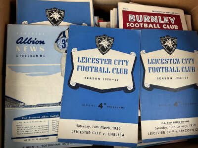 1950s Football Programmes: Wide selection of teams in good condition mainly from the mid to late 50s with most clubs covered. C/W 54/55 Accrington Stanley story of season soft cover book. 685)