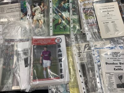 Scottish Reserve + Youth Home Football Programmes: From the mid 80s onwards with duplication in very good condition. (Est 100)