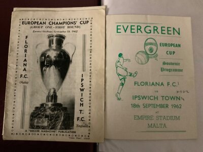 Ipswich Town European Football Programmes + More: Away programmes include 2 versions of 62/63 Floriana, 73/74 Twente x 2, 74/75 Twente x 2, 78/79 Alkmaar, Wacker, 80/81 Aris, Lodz and many more. C/W a folder of minor cup competitions home and away and a further folder of play offs. (3 folders)