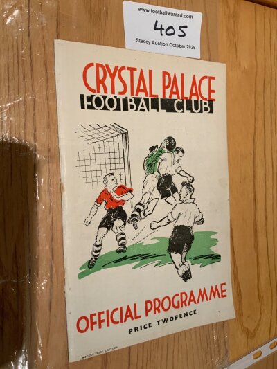 38/39 Crystal Palace v Ipswich Town Football Programme: Very good condition ex bound with no team changes.
