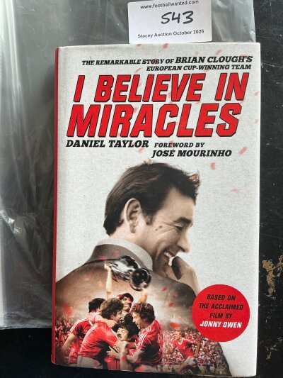 Nottingham Forest Multi Signed Football Book: Book named I Believe in Miracles. Very good condition Headline book with dust jacket and undedicated autographs. Signed by 16 to include many of the European Cup Winners Team.