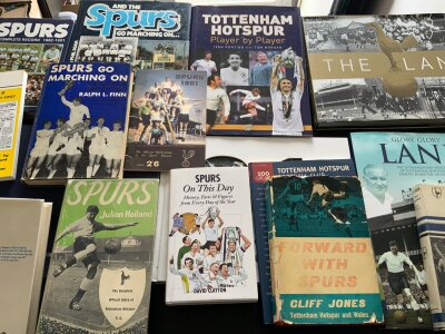 Tottenham Football Book Collection: Some nice books indeed to include Breedon history, Programme guides, Spurs + The Double both by Julian Holland, Spurs Go Marching On, Player by Player. 2 large boxes with over 60 books. Instructions to sell.