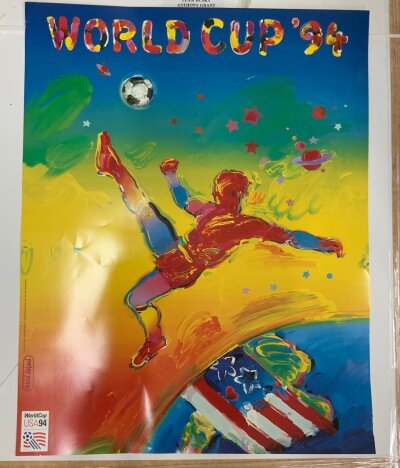 1994 World Cup Finals USA Football Poster: Superb colour original poster measuring 28 x 22 inches.