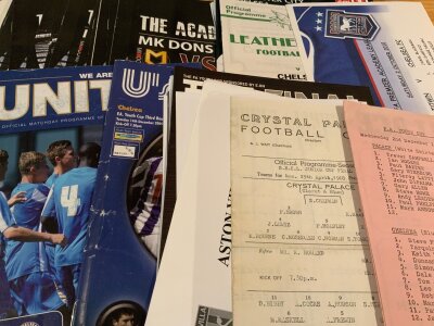 Chelsea Reserve + Youth Football Programmes: Around 80 aways with 67/68 SECL Final and 81/82 Youth Cup at Crystal Palace. There are hundreds more homes from the mid 50s to modern with heavy duplication. (box)