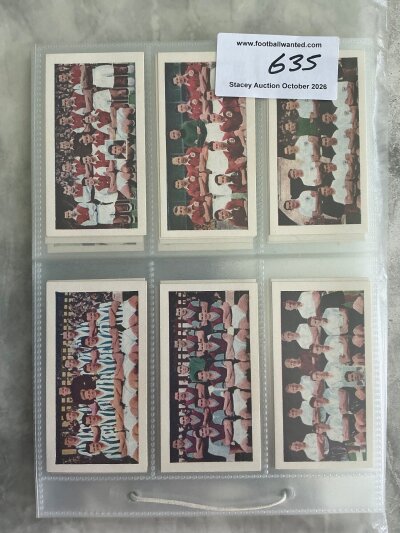 Soccer Bubble Gum 1950s Complete Football Card Sets: Complete sets of 48 from series 1 + 2 in excellent condition displayed in collectors display pockets. (96)