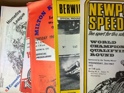 Speedway Programmes: Over 70 mainly from the 70s from different venues plus a quantity of modern Ipswich. Instructions to sell.