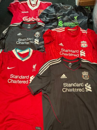 Liverpool Football Shirt Collection: Mainly adult sizes in good condition (11)