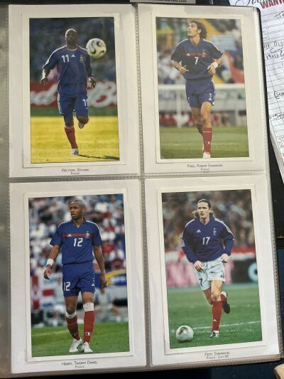 Arsenal International Players Football Photo Collection: Reproduction postcard size photos of International players in their countries kit of players that once played for Arsenal at all levels of International football including U21. One off collection professionally put together and housed in 2 folders. (Est 170)
