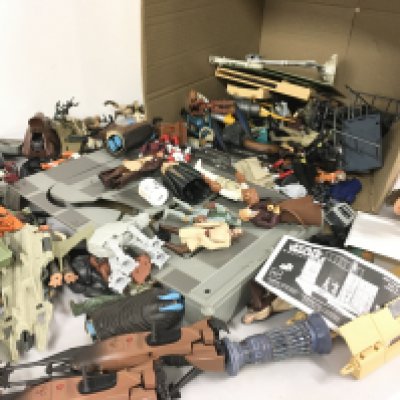 A collection of Star Wars figures and accessories approximately 70 pieces.