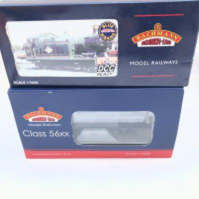 2 Boxed Bachmann 00 Gauge Locomotives. A Class 56XX Tank 5639 BR Black Late Crest Weathered #32-082 and a 5560 #32-081. Both DCC Ready.