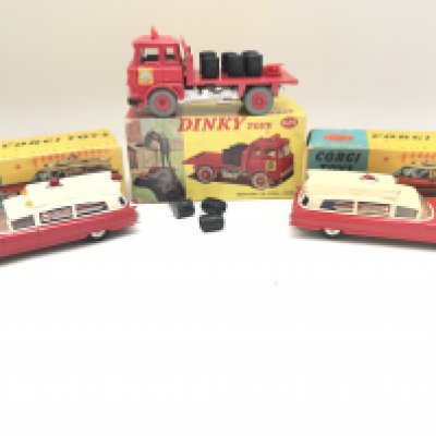 2 X Boxed Corgi Superior Ambulance #437 (Boxes Warn. 1 Has Been Restored) and a Dinky Bedford TK Coal Lorry #425. No Resrve.
