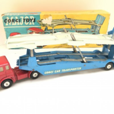 A Boxed Corgi Carrimore Car Transporter. #1105.