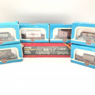 A Boxed Hornby 00 Gauge AIA-AIA Brush Type 2 Diesel Electric Loco and a Small Collection of Airfix Wagons.