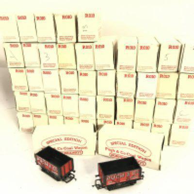 A Large Collection of Boxed Hornby 00 Gauge Pugh and Co Coal Wagons.