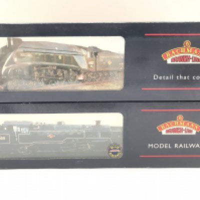 2 Boxed Bachmann 00 Gauge Locomotives. A 26 Miles Beevor LNER Garter Blue #31-959 and a Standard Class 4MT Tank 80038 BR Limed Black Late Crest Weathered Loco.