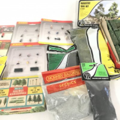 A Collection of 00 Gauge Kits and accessories.