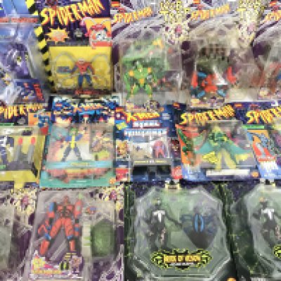 A Collection Of Carded Marvel Figures Including Toy Biz. No Reserve.