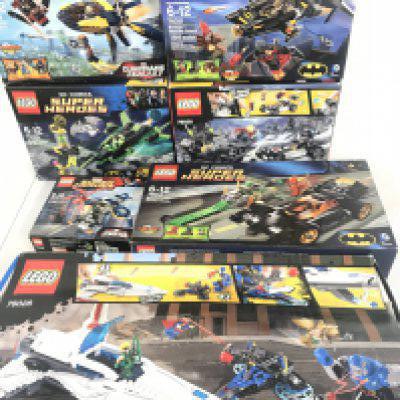 A Collection of 7 Lego Sets including D.C And Marvel. Boxes have been open and Lego Built.