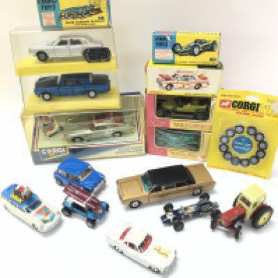 A Collection of Boxed and Loose Diecast. 2 X Empty Boxes for a Lotus-Climax and Lotus Corfina Rally Car. Etc.