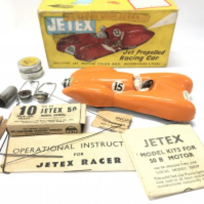 A Boxed Jetex Jet Propelled Racing Car.