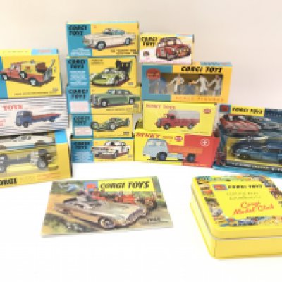 A Collection of Boxed Corgi Model Club Vehicles and 3 Atlas Dinky. No Reserve.