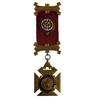 A 9carat gold Royal Order of Buffaloes dated 1923 weight of medal excluding ribbon and bars weight 21.5g