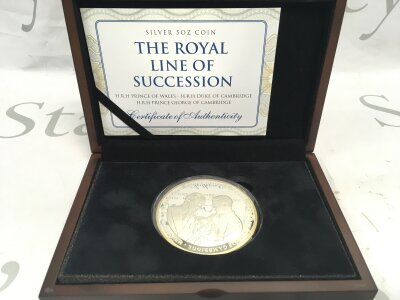 A 5oz silver coins to commemorate the royal line of succession.