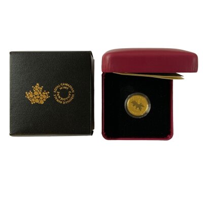Canadian Mint, 2014 $10 Pure gold coin - Queen Elizabeth II Maple Leaf design.
