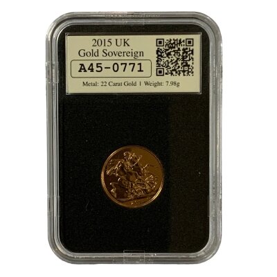 2015 encapsulated uncirculated full sovereign.
