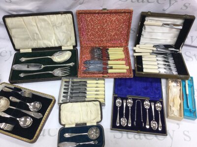 A collection of mixed silver plated items.