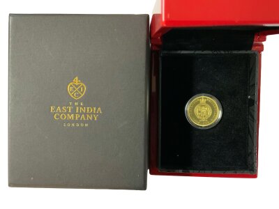 East India Company 2019 gold proof sovereign, St Helena issue. Queen Victoria portrait.