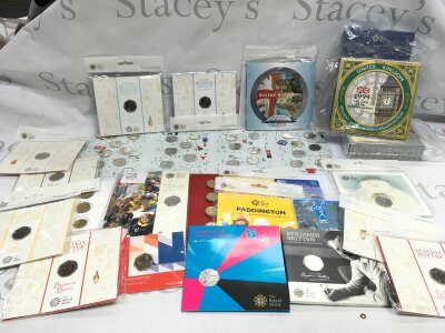 A collection of assorted coin collections 10p A-Z set