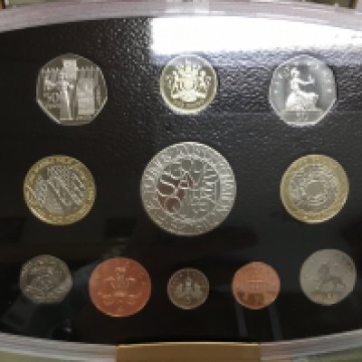 A royal mint golden jubilee proof coin set. NO RESERVE