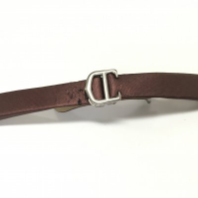 A ladies cartier fabric / leather strap with deployment clasp