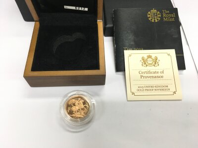 A 2013 full Gold Proof sovereign