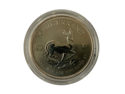 A 2017 fine silver Kruggerand. Coin.