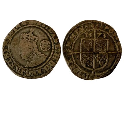 A 1573 Queen Elizabeth Ist sixpence..