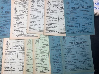 Chester Home Football Programmes: Around 130 spanning the 60s decade in very good condition with duplication. Includes 63/64 Rochdale LC x 2,  (200+)