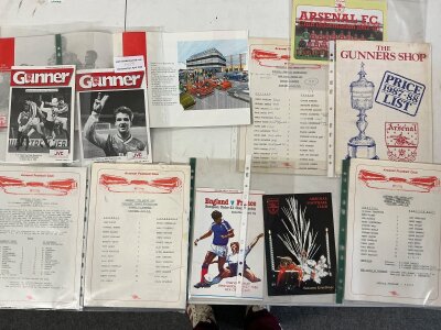 Arsenal Complete 87/88 Home Reserves +  Youth Football Programmes: All A4 programmes for reserves plus 1st X1 team sheets and much more. Spotted Cantona player for France U21 team v England in the semi final.