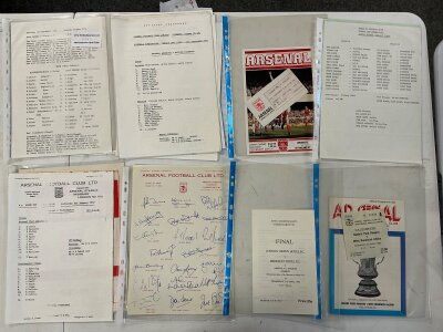 Arsenal Complete 81/82 Home Reserves Football Programmes: All A4 programmes for reserves plus London Hilton v Berkeley Hotel, London FA v England programme and ticket, QPR v West Brom semi final programme + ticket, Blackheath v East London and more.