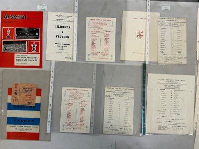 Arsenal Complete 71/72 Home Reserves Football Programmes: All programmes for reserves plus youth  cup, south east counties, England v France schoolboys programme and ticket, Islington v Croydon, SJFC and more.