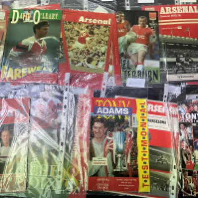Testimonial Football Programmes: Superb collection to include 19 x Arsenal, 16 x Chelsea, 8 x Liverpool, 15 x Manchester City, 26 x Tottenham, 16 x West Ham, 14 x Manchester United. Excellent condition with some hard to obtain programmes. (114)