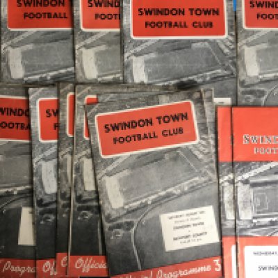 Swindon Town Home Football Programmes: 18 from the late 50s and approximately 300+ from the 60s. Possible complete sets for 60/61/61/62 62/63 64/64 65/66 66/67. Instructions to sell. Very good. (est 320+)